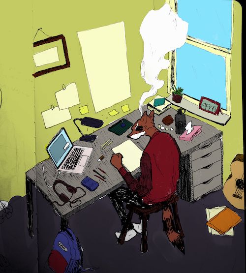 this is me working away at the site